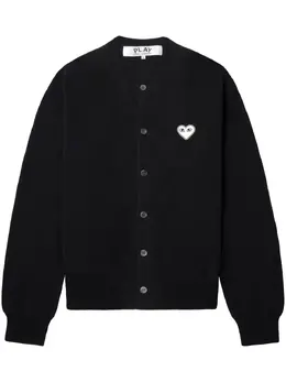 Comme Des Garçons Play: Чёрный кардиган  Heart