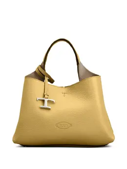Tod's: Жёлтая сумка-шоппер  T Timeless
