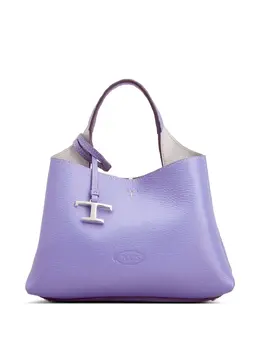 Tod's: Фиолетовая сумка-шоппер  T Timeless
