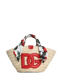 Dolce & Gabbana: Бежевая сумка-шоппер  Kendra