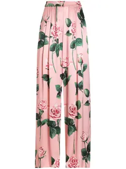 Dolce & Gabbana: Брюки  Rose с принтом