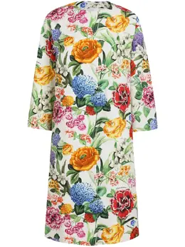 Dolce & Gabbana: Пальто с растительным принтом 