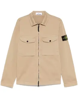 Stone Island: Бежевая рубашка  Compass