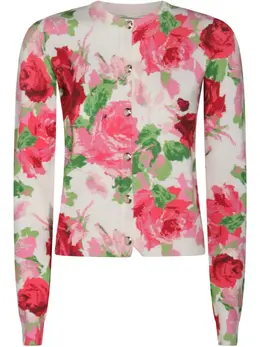 Blumarine: Топ с растительным принтом 