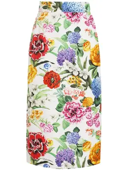 Dolce & Gabbana: Юбка с растительным принтом 