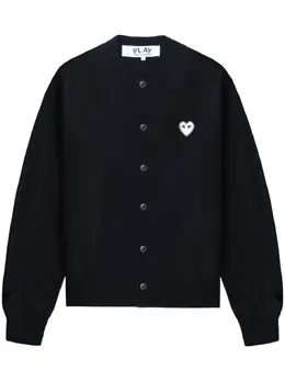 Comme Des Garçons Play: Синий кардиган  Heart