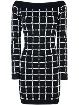 Elisabetta Franchi: Жаккардовое платье 