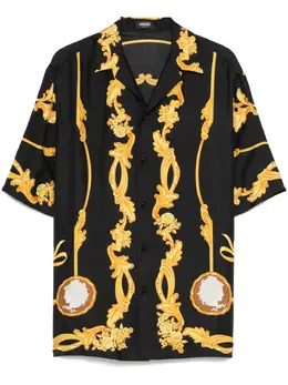 Versace: Шёлковая рубашка 
