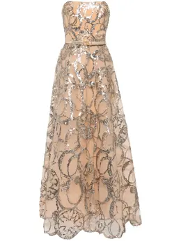 Elie Saab: Бежевое платье 