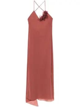 Blumarine: Платье с растительным принтом 
