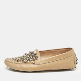 Tod's: Бежевые мокасины 