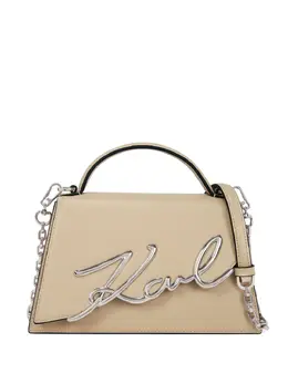 Karl Lagerfeld: Бежевая сумка через плечо  K/Signature