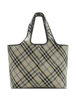 Burberry: Коричневая сумка-шоппер 