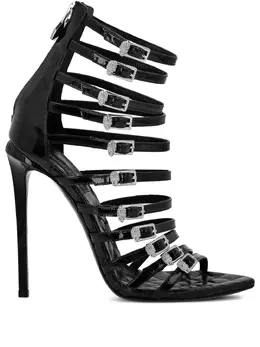 Philipp Plein: Чёрные сандалии  Skull
