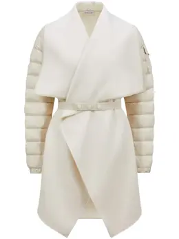 Moncler: Белый плащ 