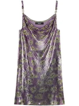 Versace: Платье в сетку 