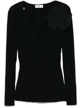 Elisabetta Franchi: Топ с растительным принтом 