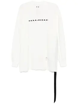 Rick Owens DRKSHDW: Белая футболка  Jumbo
