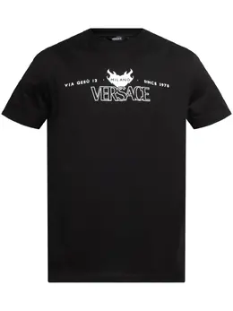 Versace: Футболка с принтом 