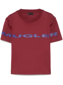 Mugler: Красная футболка 