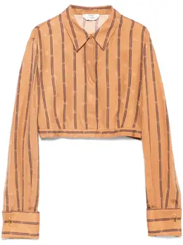 Fendi Pre-Owned: Рубашка с принтом 