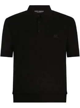 Dolce & Gabbana: Чёрное поло 