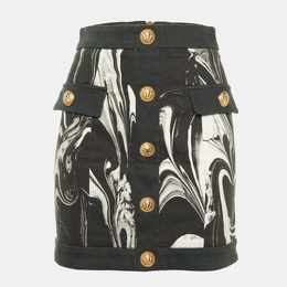 Balmain: Юбка с принтом 
