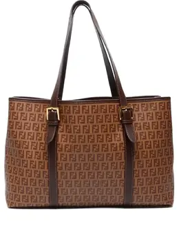 Fendi Pre-Owned: Коричневая сумка-шоппер 