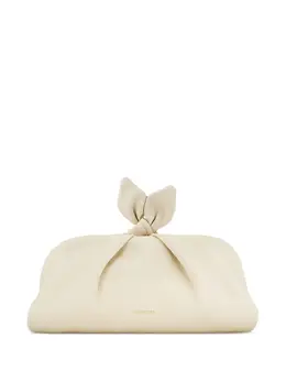 Aquazzura: Белый клатч  Bow Tie