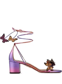 Aquazzura: Розовые сандалии 