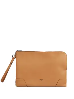 Lancel: Коричневый клатч 