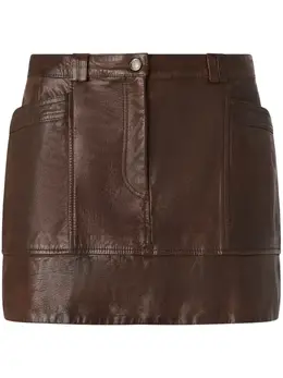 PINKO: Кожаная юбка 