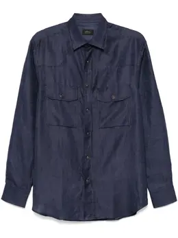 Brioni: Синяя рубашка 
