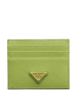 Prada: Зелёный картхолдер 