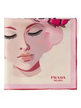 Prada: Бежевый шарф 