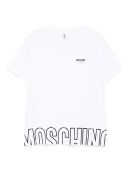 Moschino: Белая футболка 
