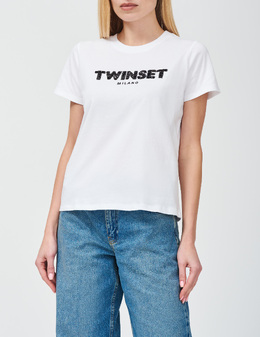 TWINSET: Белая футболка 