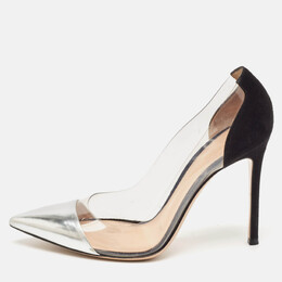 Gianvito Rossi: Серебристые туфли  Plexi