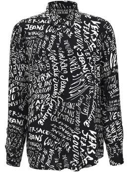 Versace Jeans Couture: Чёрная рубашка 