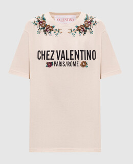 Valentino: Бежеві футболки 