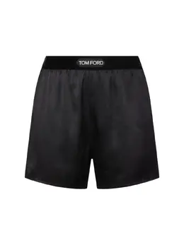 TOM FORD: Шёлковые шорты  Logo