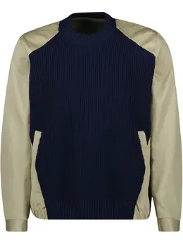 sacai: Зелёный свитшот 
