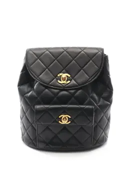 CHANEL Pre-Owned: Чёрный рюкзак 