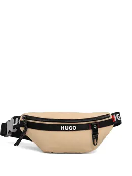 HUGO: Бежевая поясная сумка 