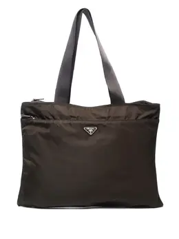 Prada Pre-Owned: Коричневая сумка-шоппер 