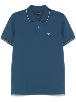 Emporio Armani: Поло с принтом 