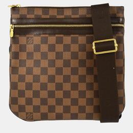 Louis Vuitton: Коричневая сумка  Pochette