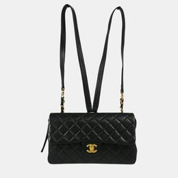 Chanel: Чёрный рюкзак 