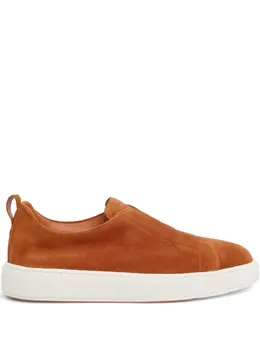 Santoni: Коричневые кроссовки 