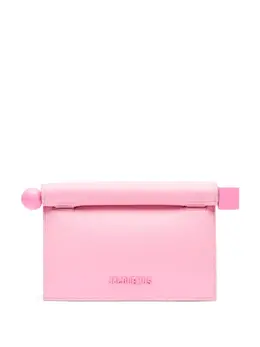 Jacquemus: Розовый клатч 